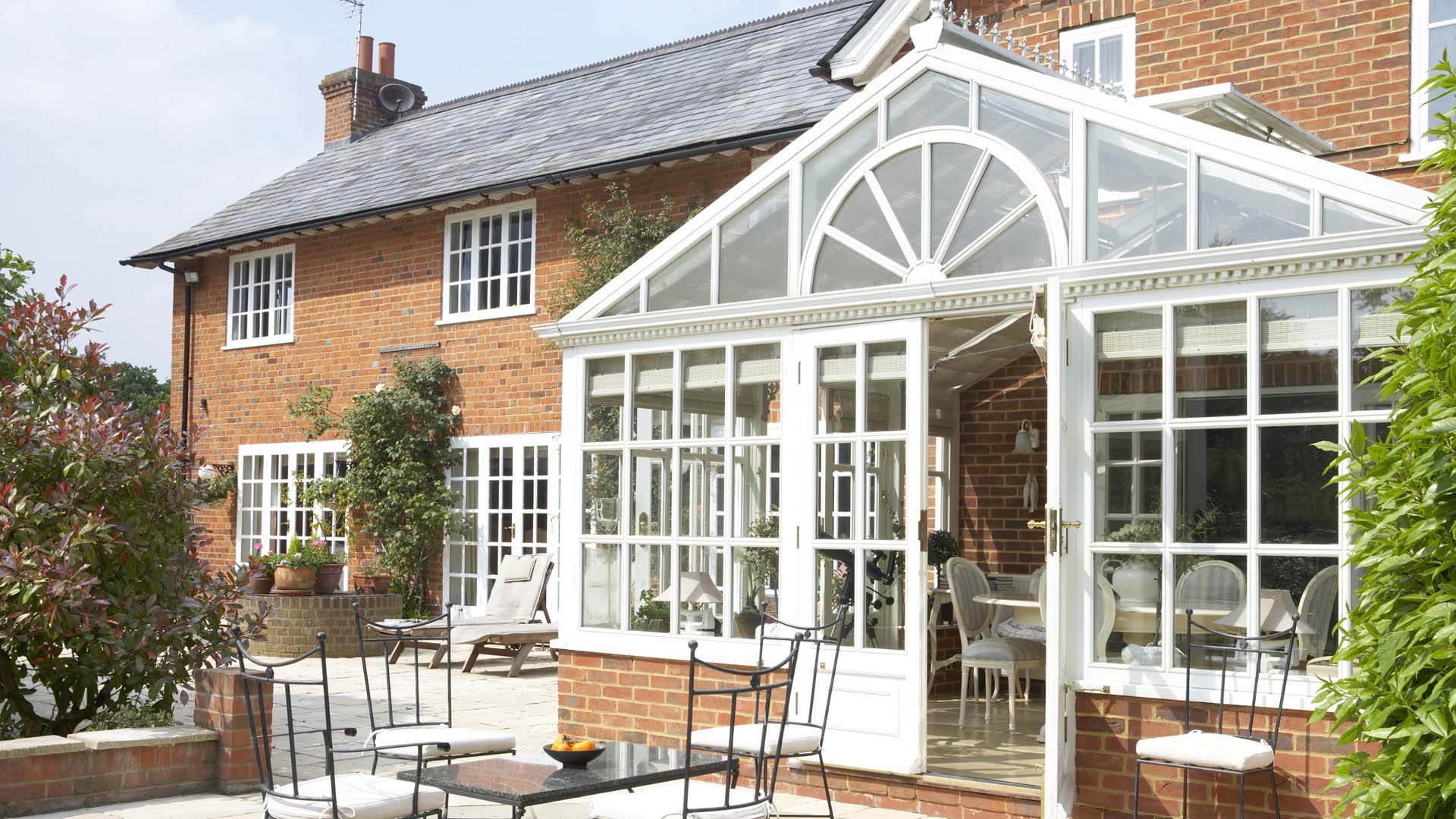 A large traditional conservatory