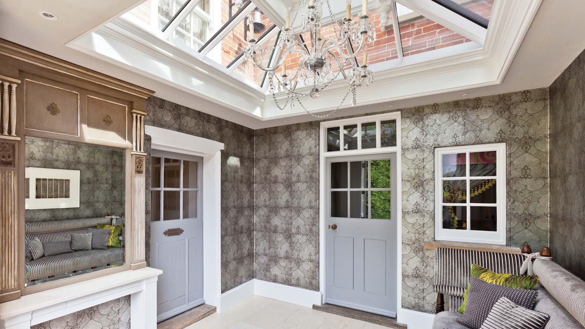 The interior of a lantern conservatory