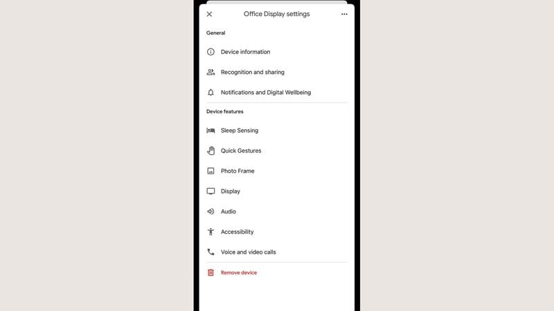 setting up screen for a Google Nest