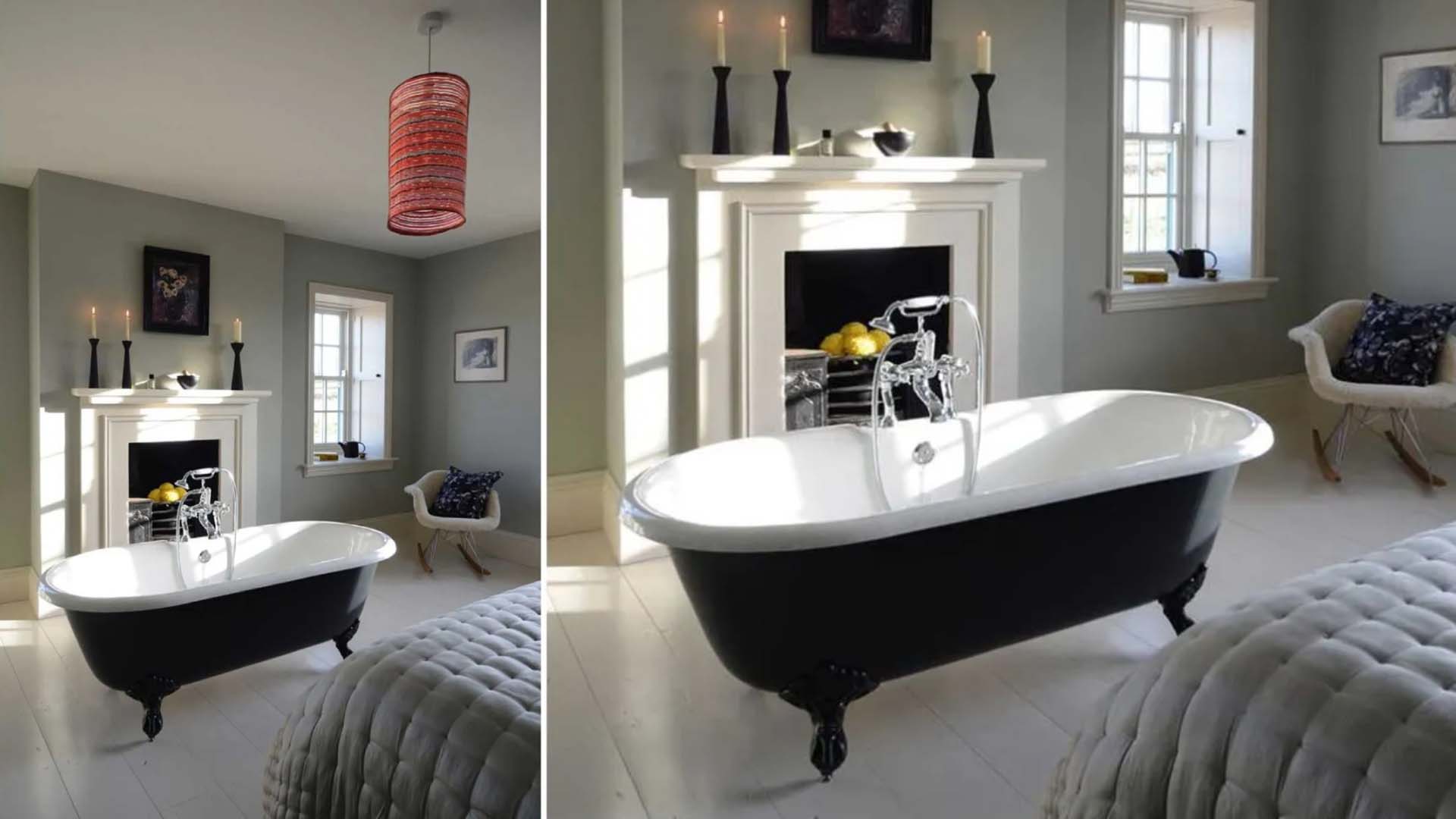 Bath in a bedroom