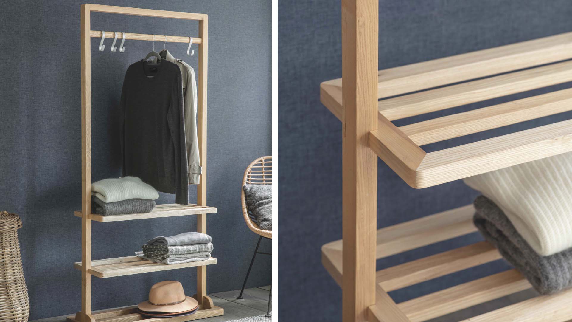 freestanding clothes rail