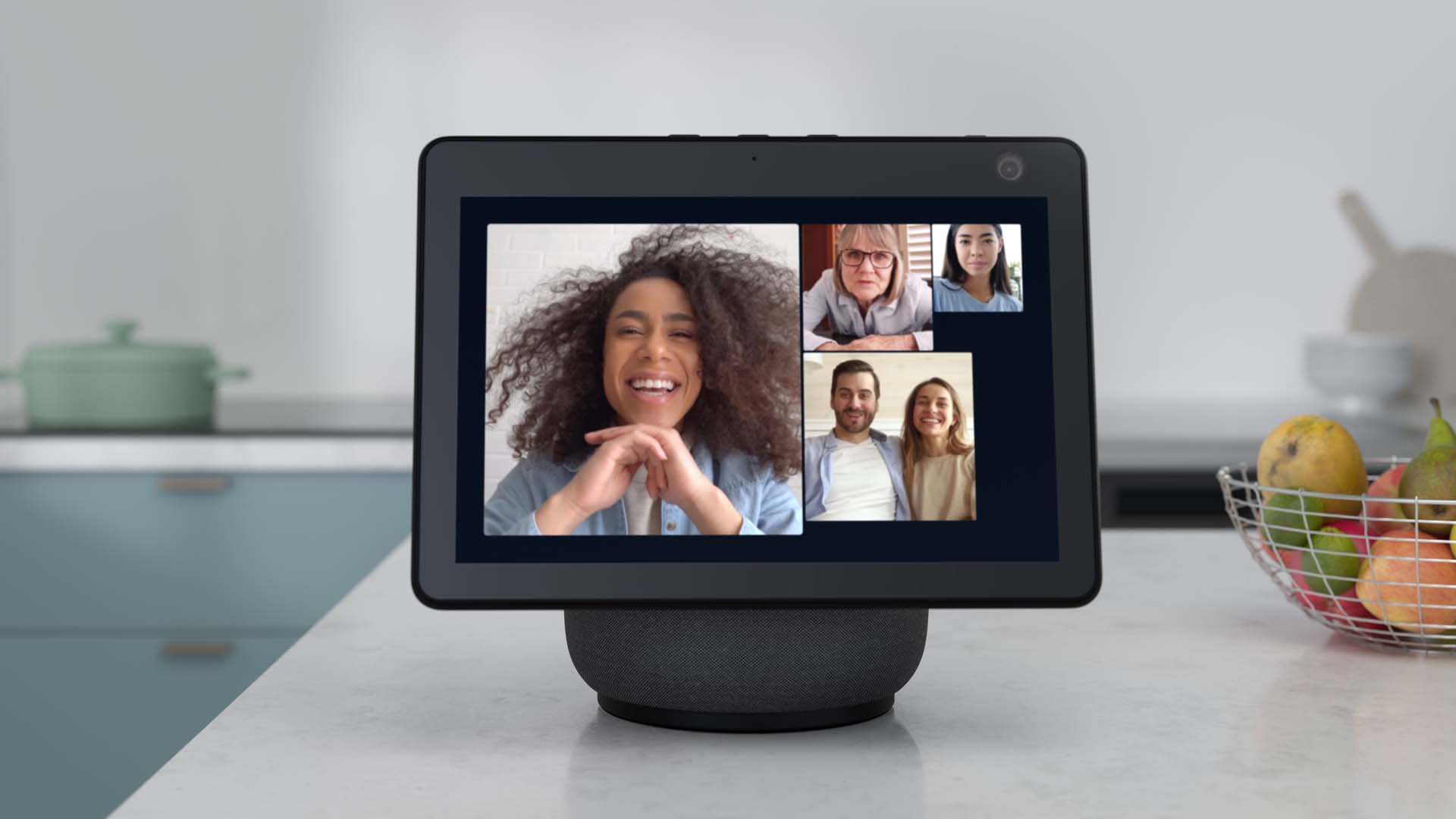 A group call on a smart display