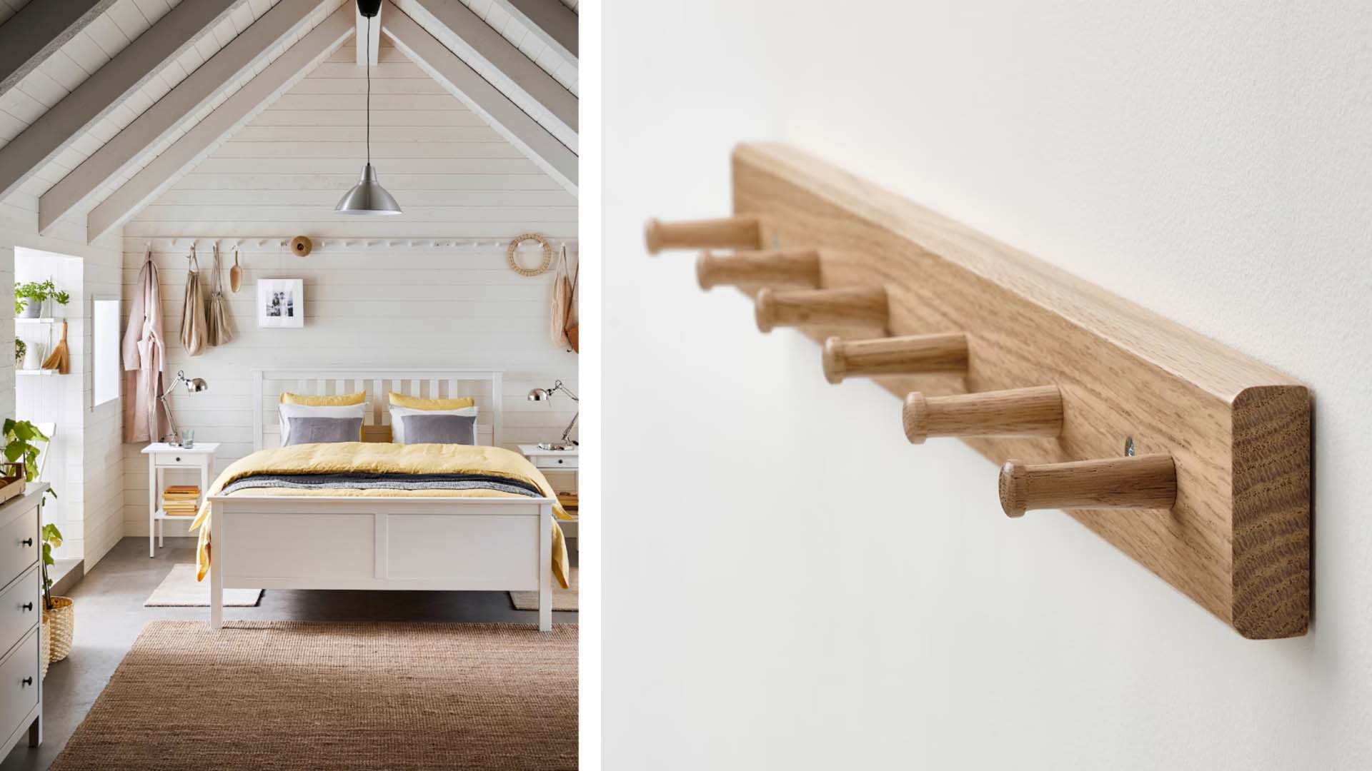 Peg rail for guest rooms