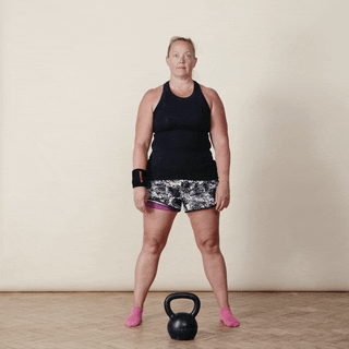 Kettlebell swing demonstration