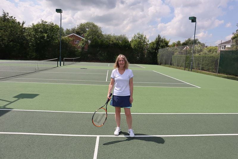 Author Lynne has enjoyed tennis for many years