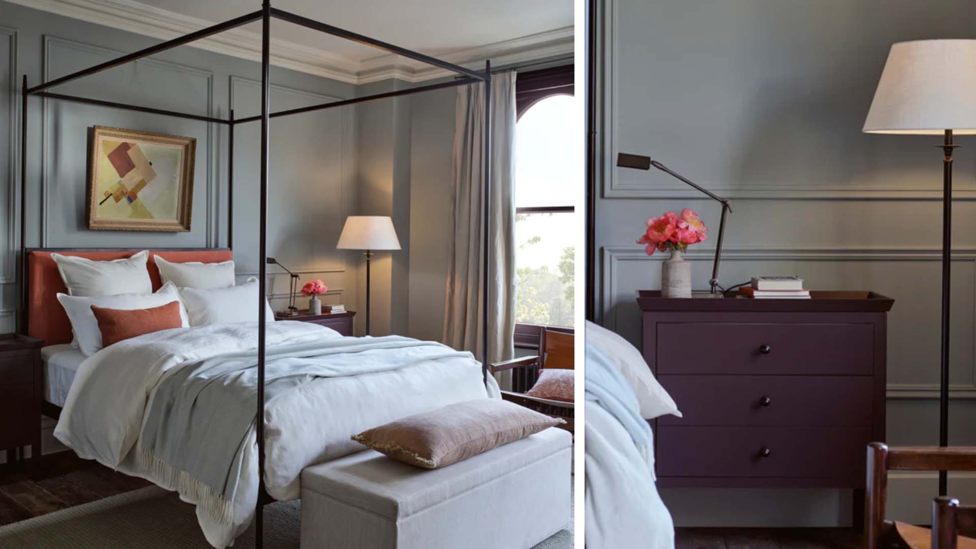 Neptune bedroom with four-poster bed