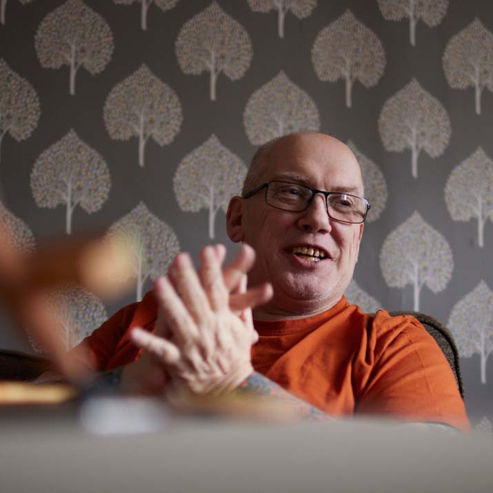 Tom finds his aphasia causes swearwords to pop out at times and hopes people don't judge him for it