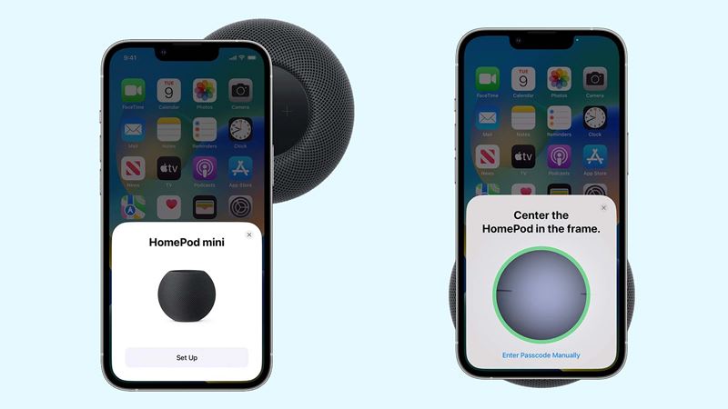 A screenshot showing how to set up Apple's Homepod device