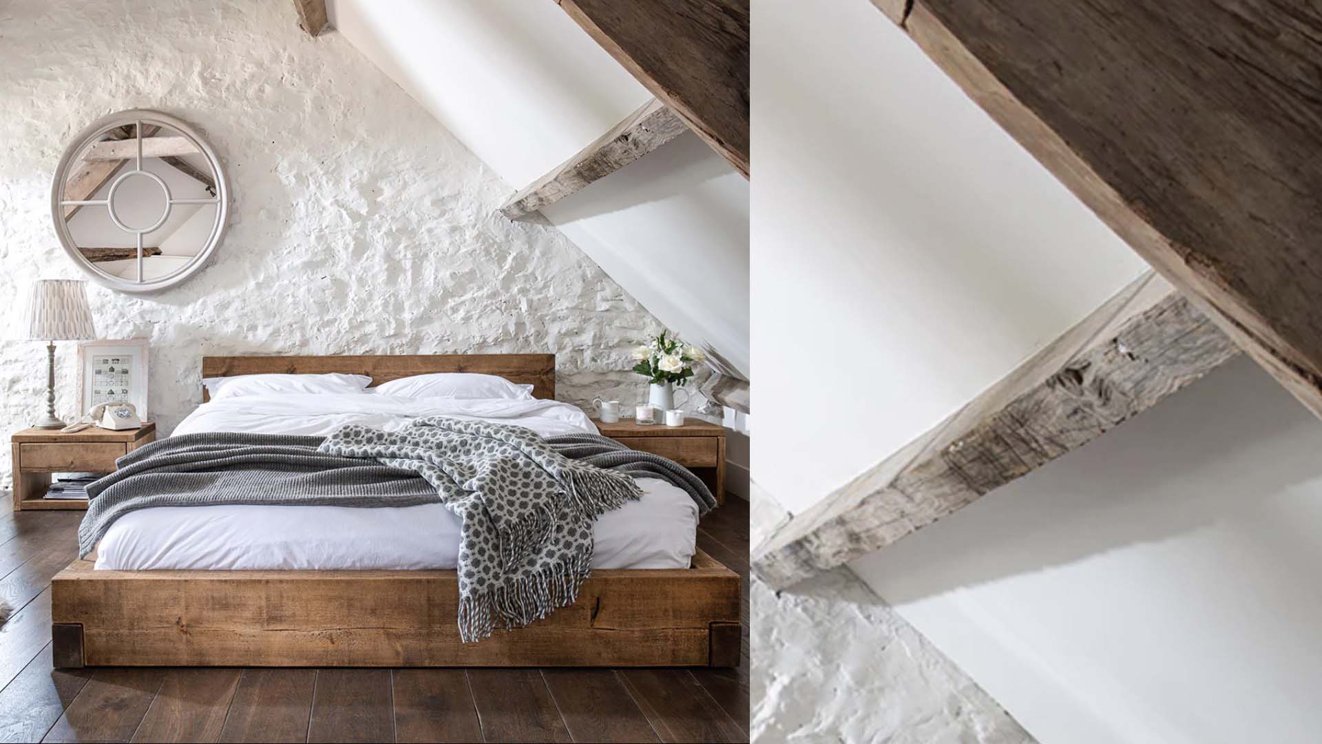 Positioning a bed under a beam