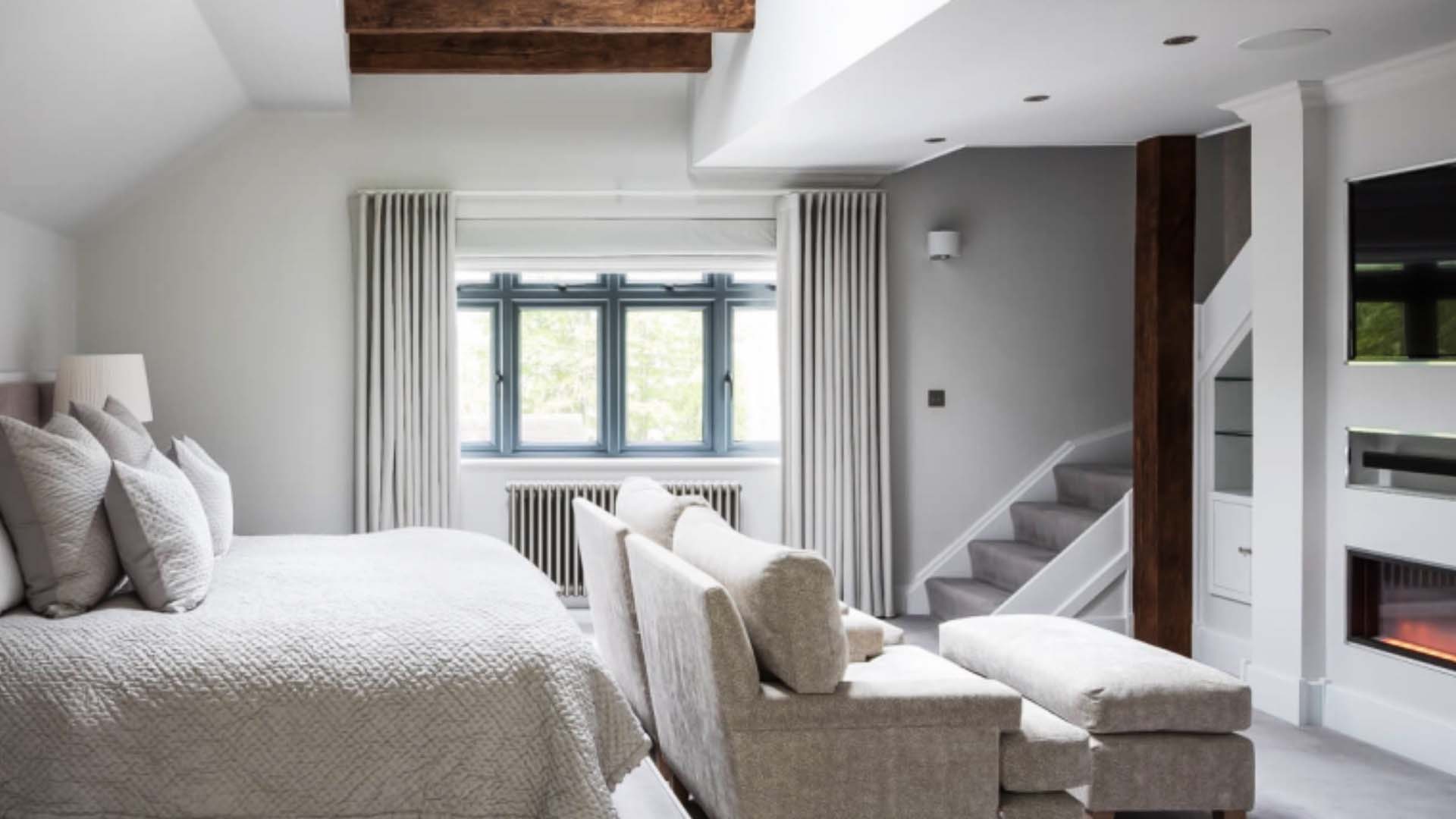 Bedroom at the bottom of stairs