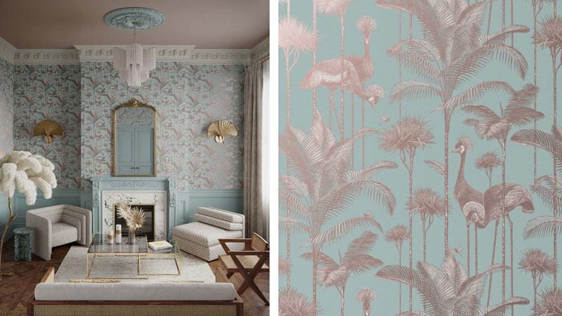Wallpaper in lounge
