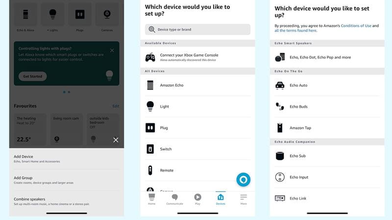 A screenshot of instructions showing how to set up an Amazon Echo device