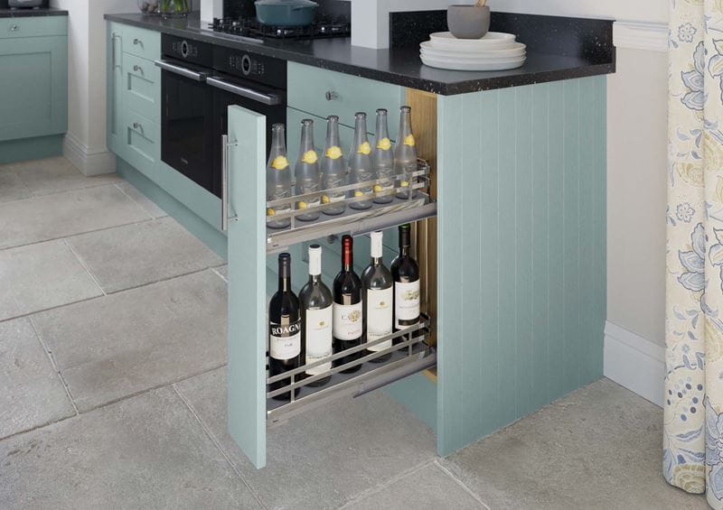 Clever drawers in a kitchen to use all space possible