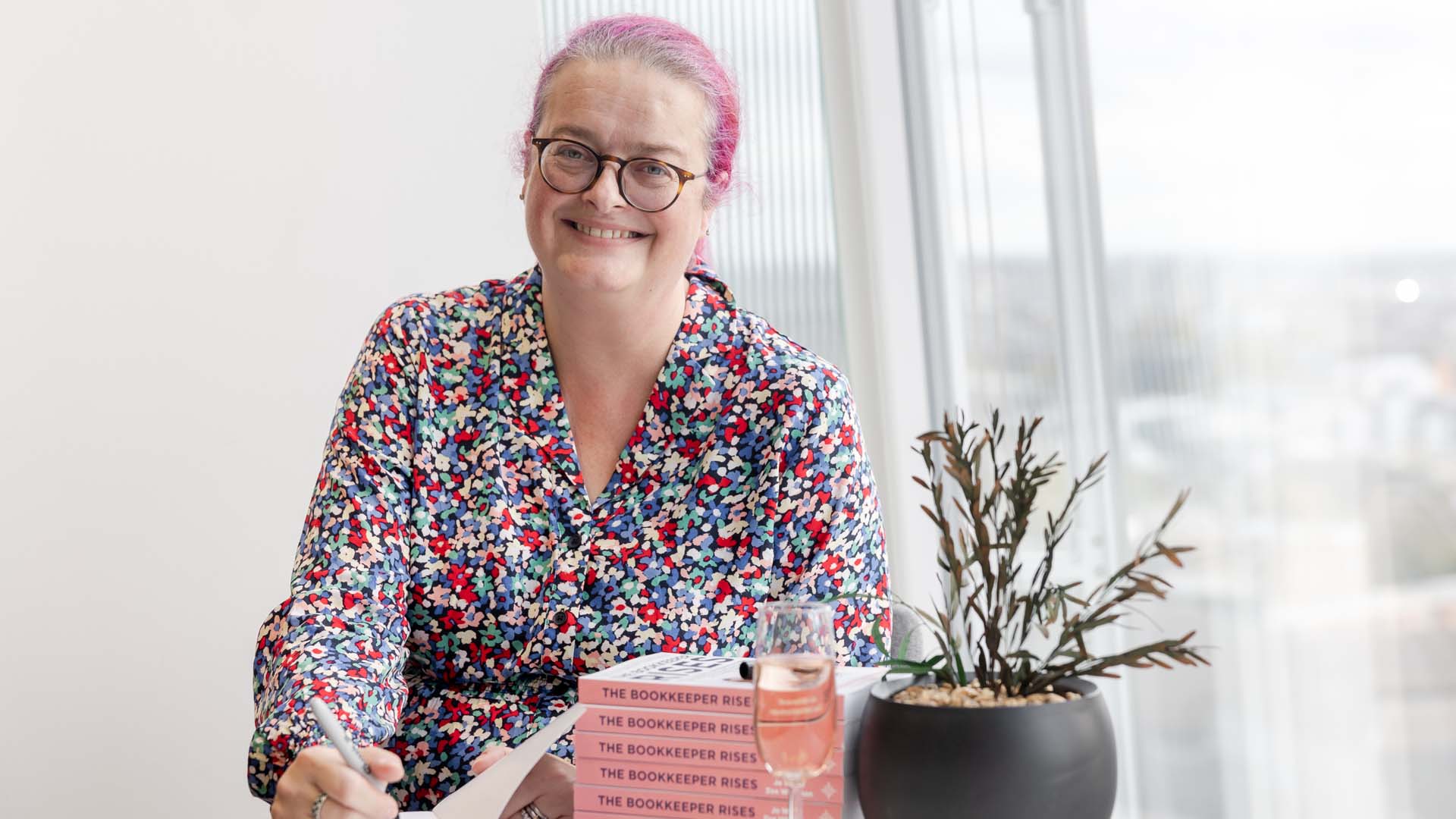 Lottie Saunders smiling at the camera