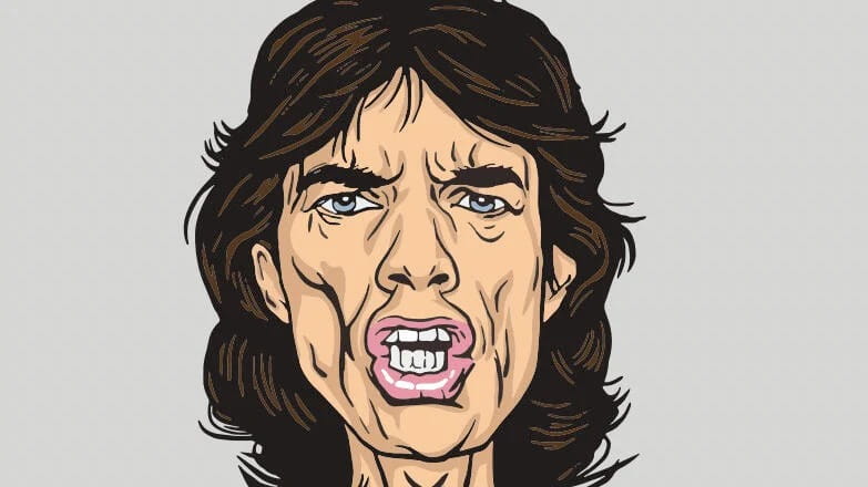 mick jagger caricature