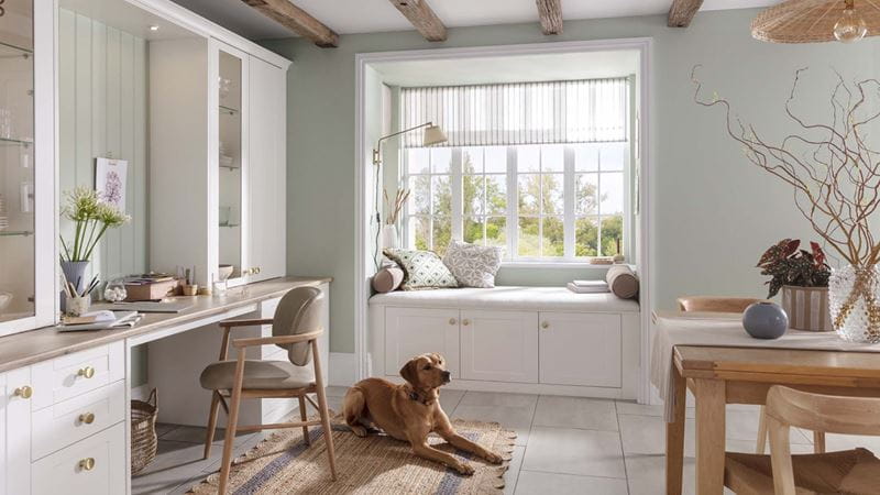 beautiful office built into the wall