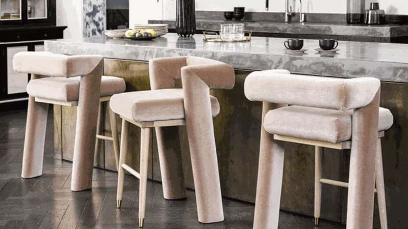 Chairs at a kitchen bar