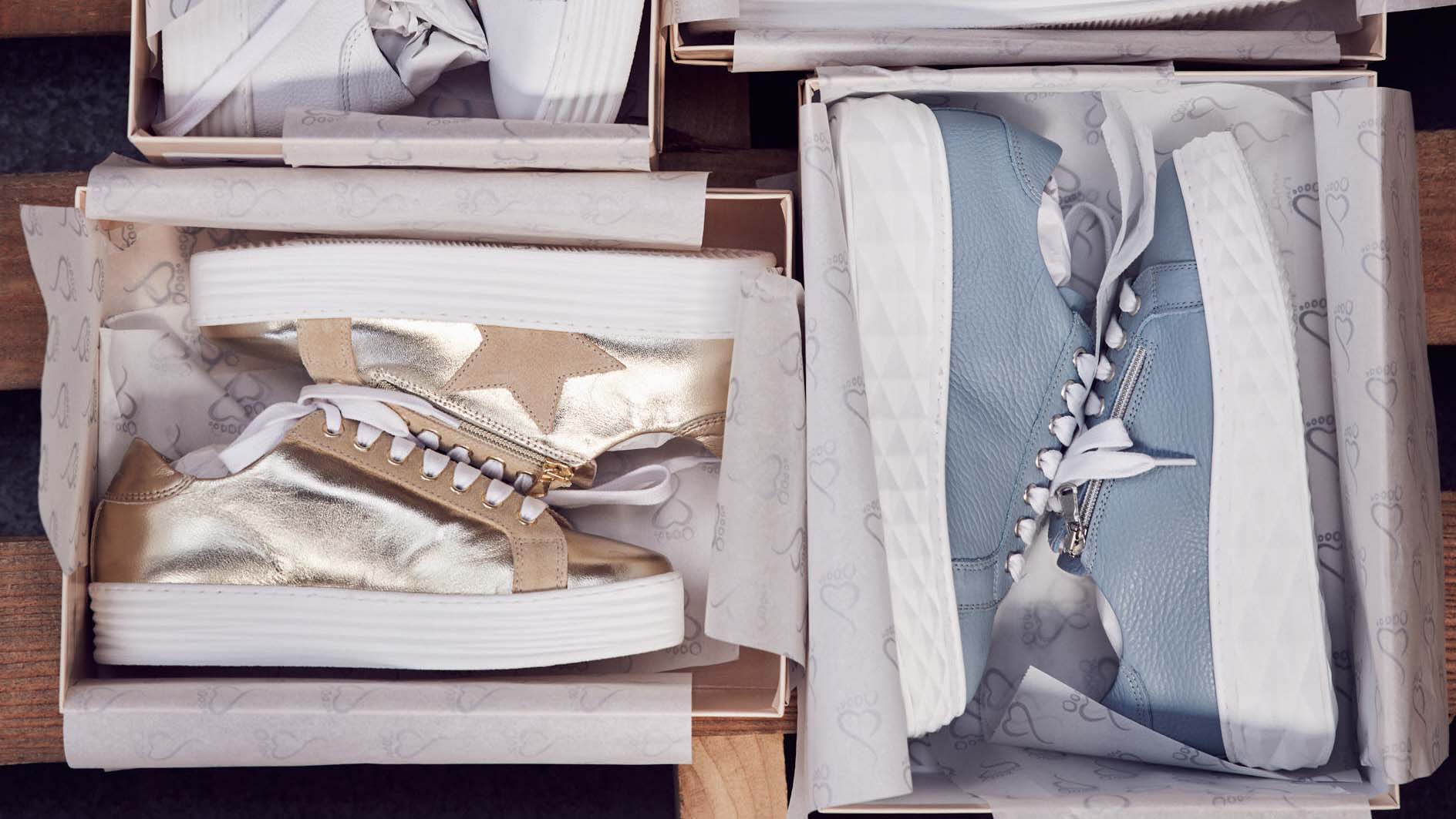 Two pairs of Sole Bliss shoes in their boxes