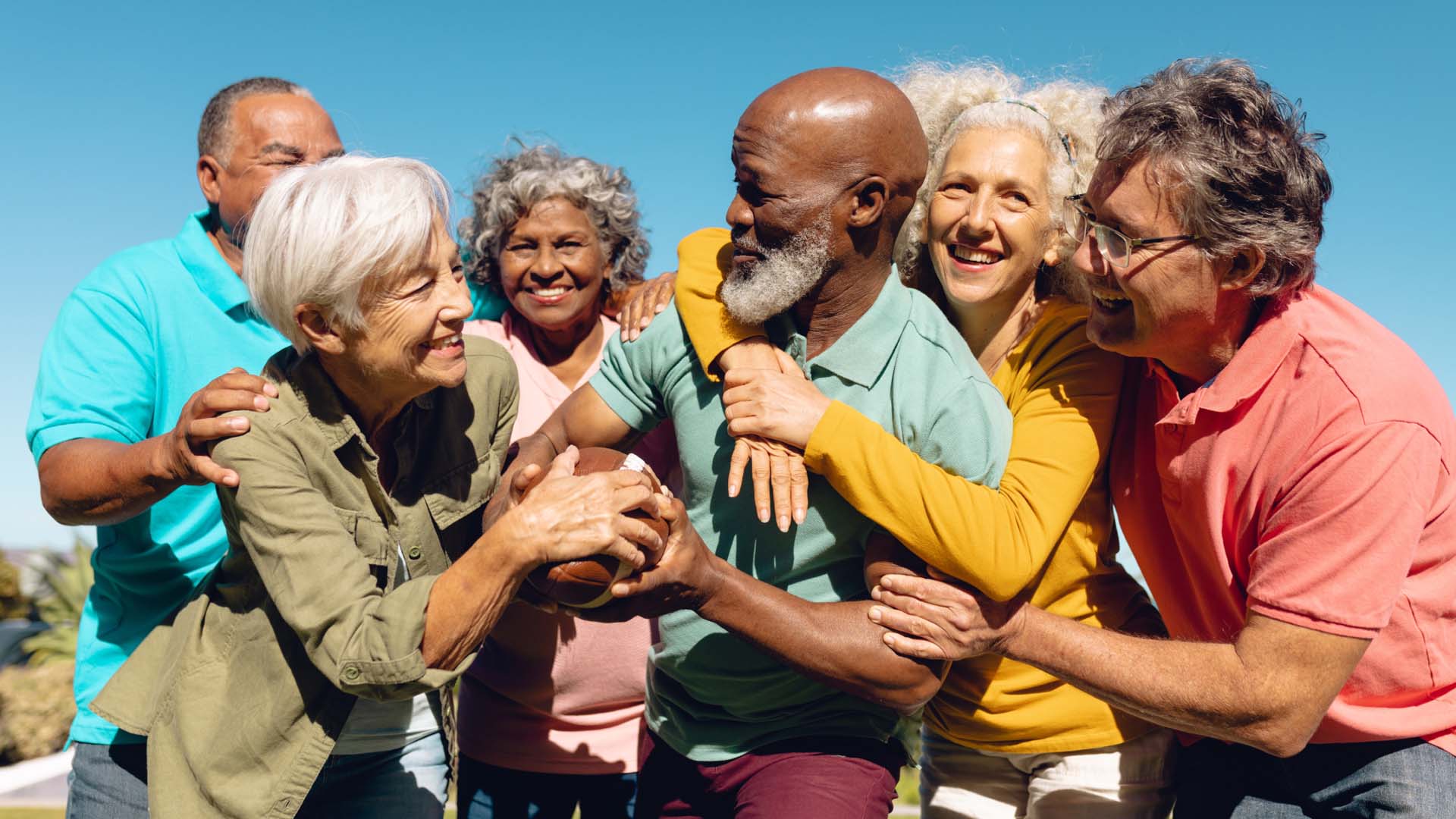 Group of people having fun together