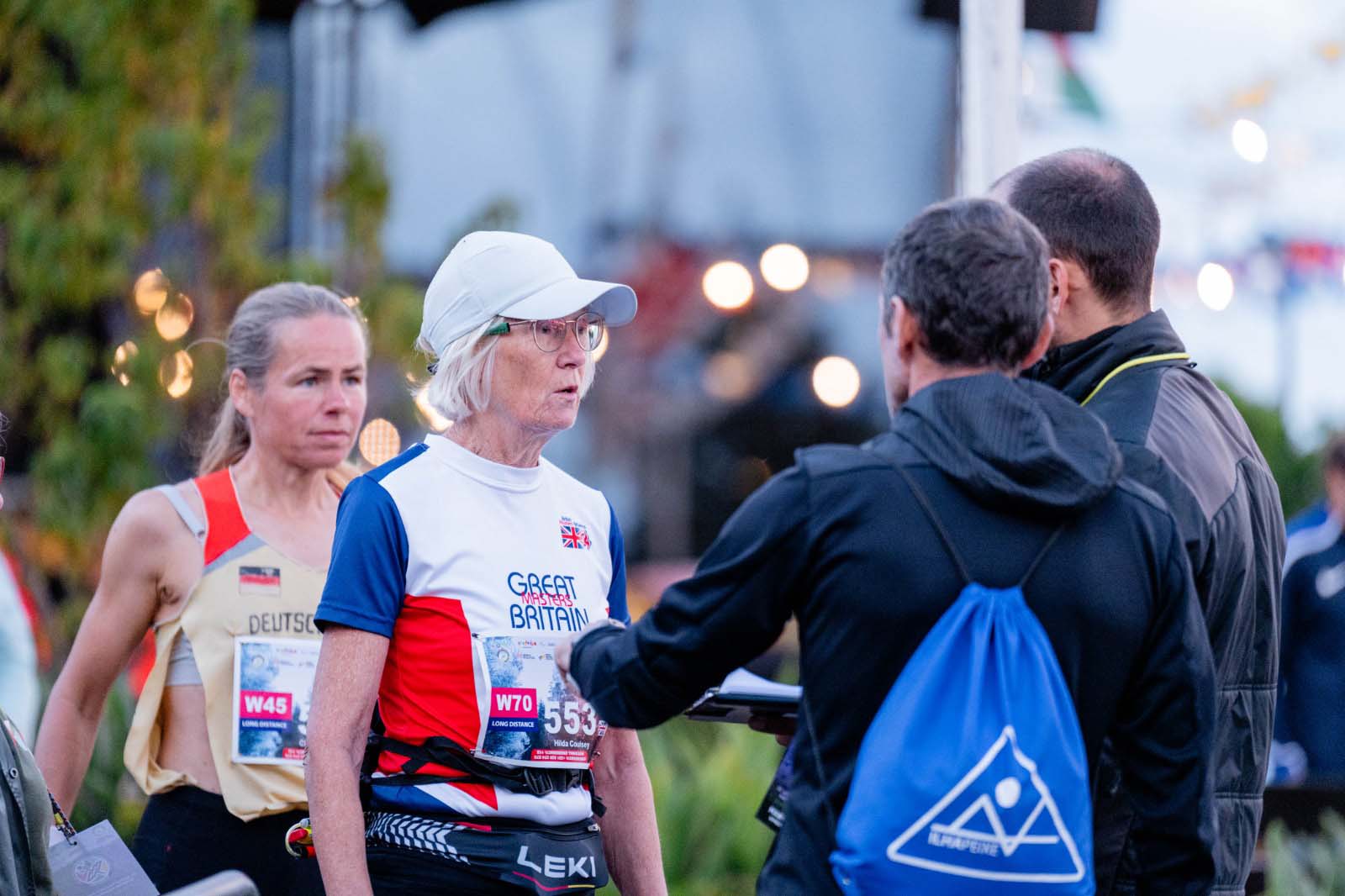 Hilda Coulsey, second in the World Mountain Running champs for over 70s