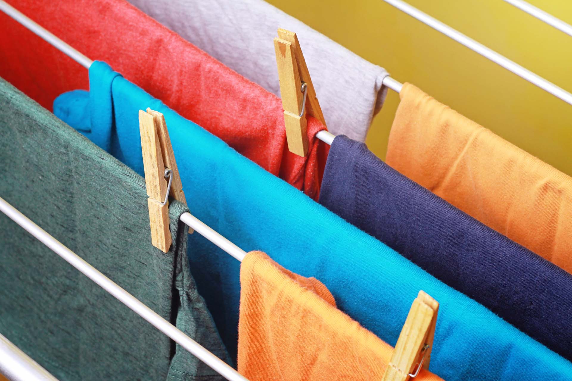 Clothes drying on a hanger