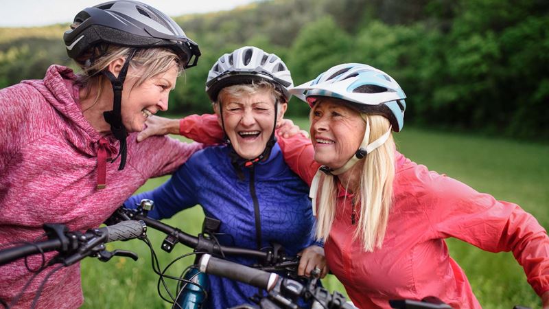 Seniors cycling