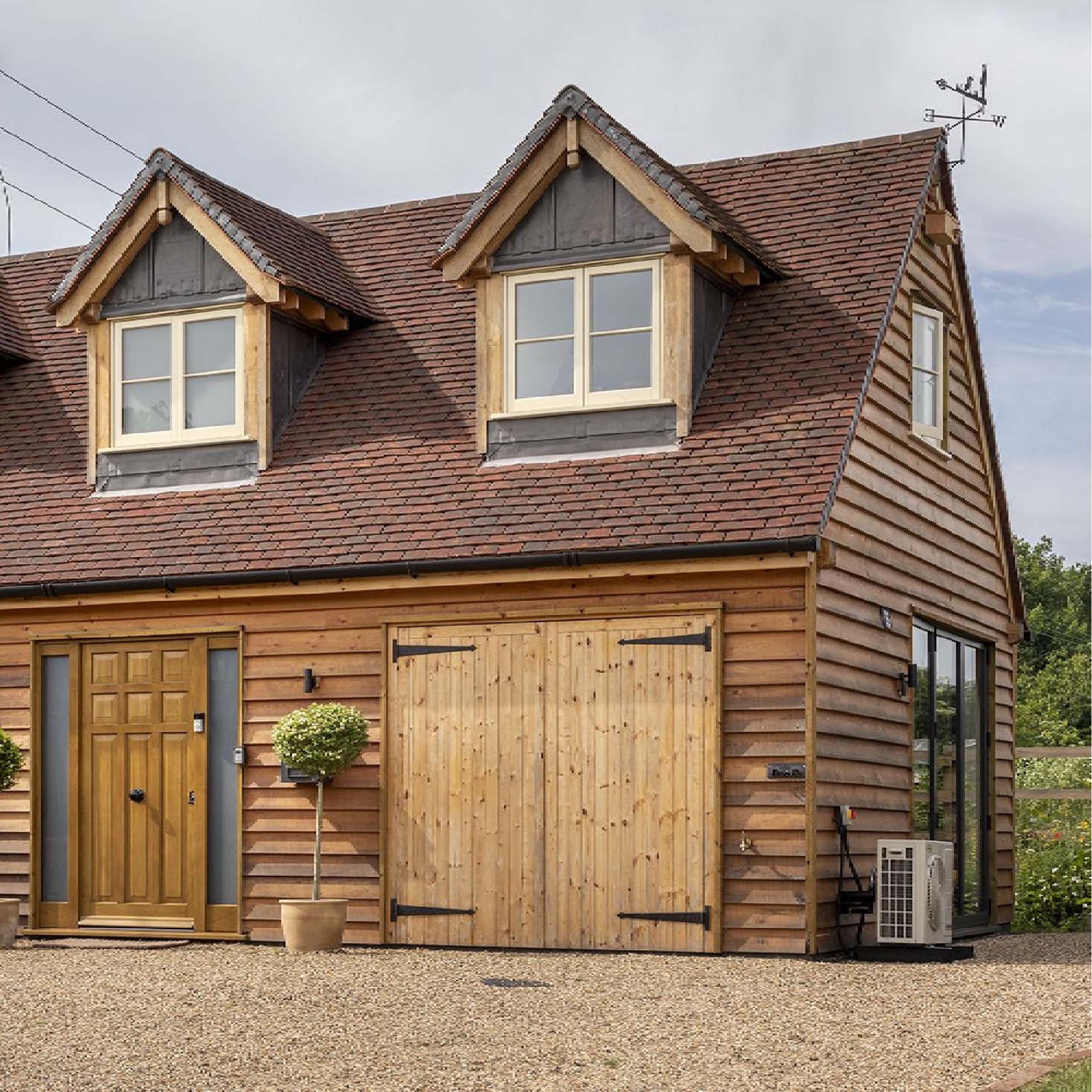 wooden converted garage
