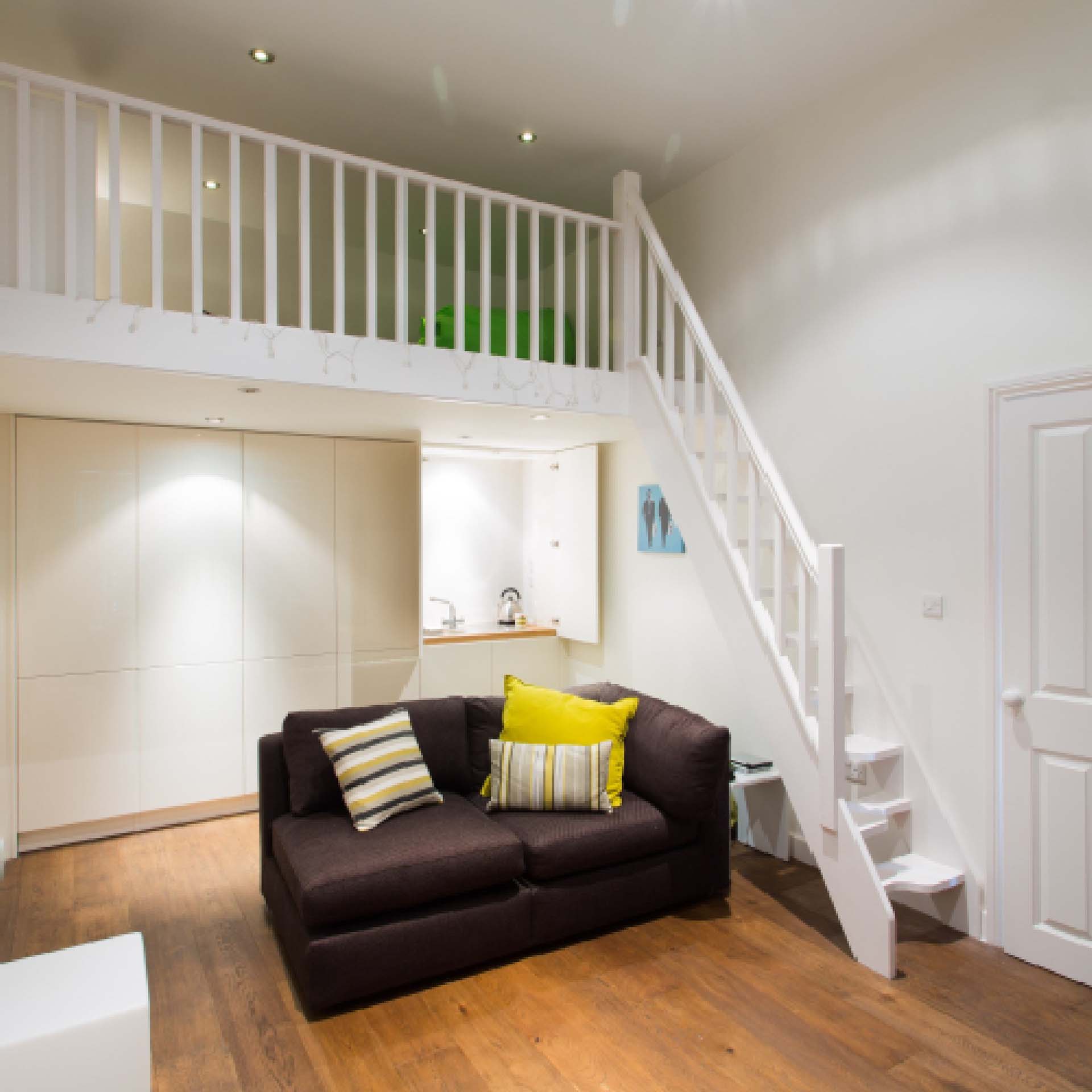 double height roof in a converted garage