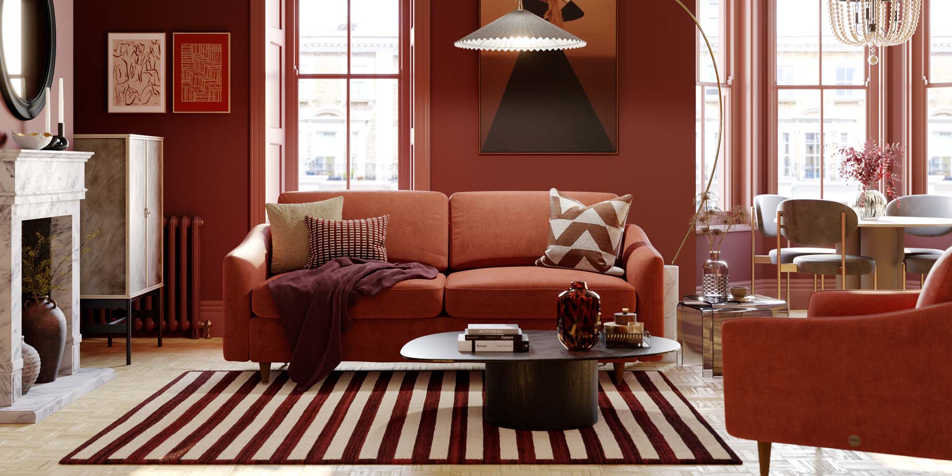 A red interior can be eye-catching when done correctly