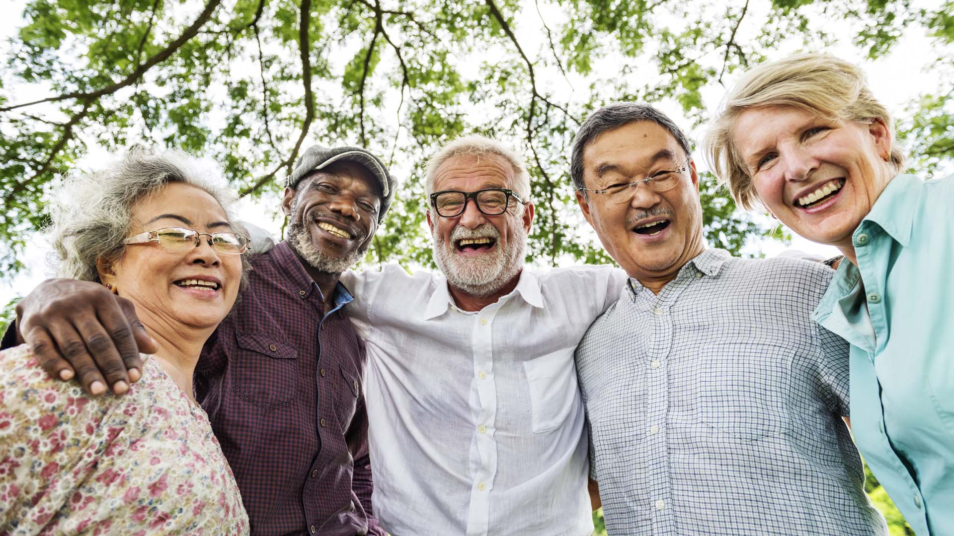 Group of friends smiling together