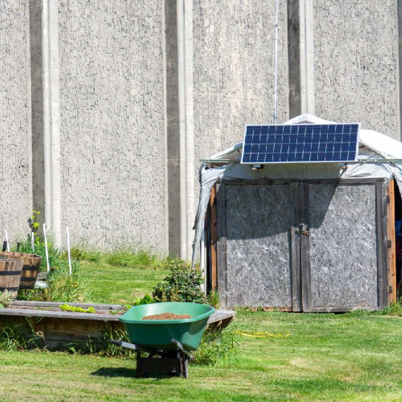 solar panel kit ready to be used