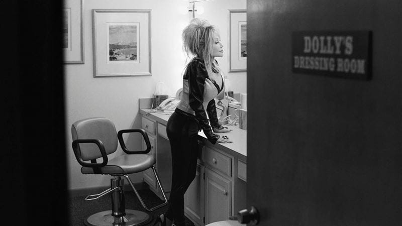 Dolly in her dressing room