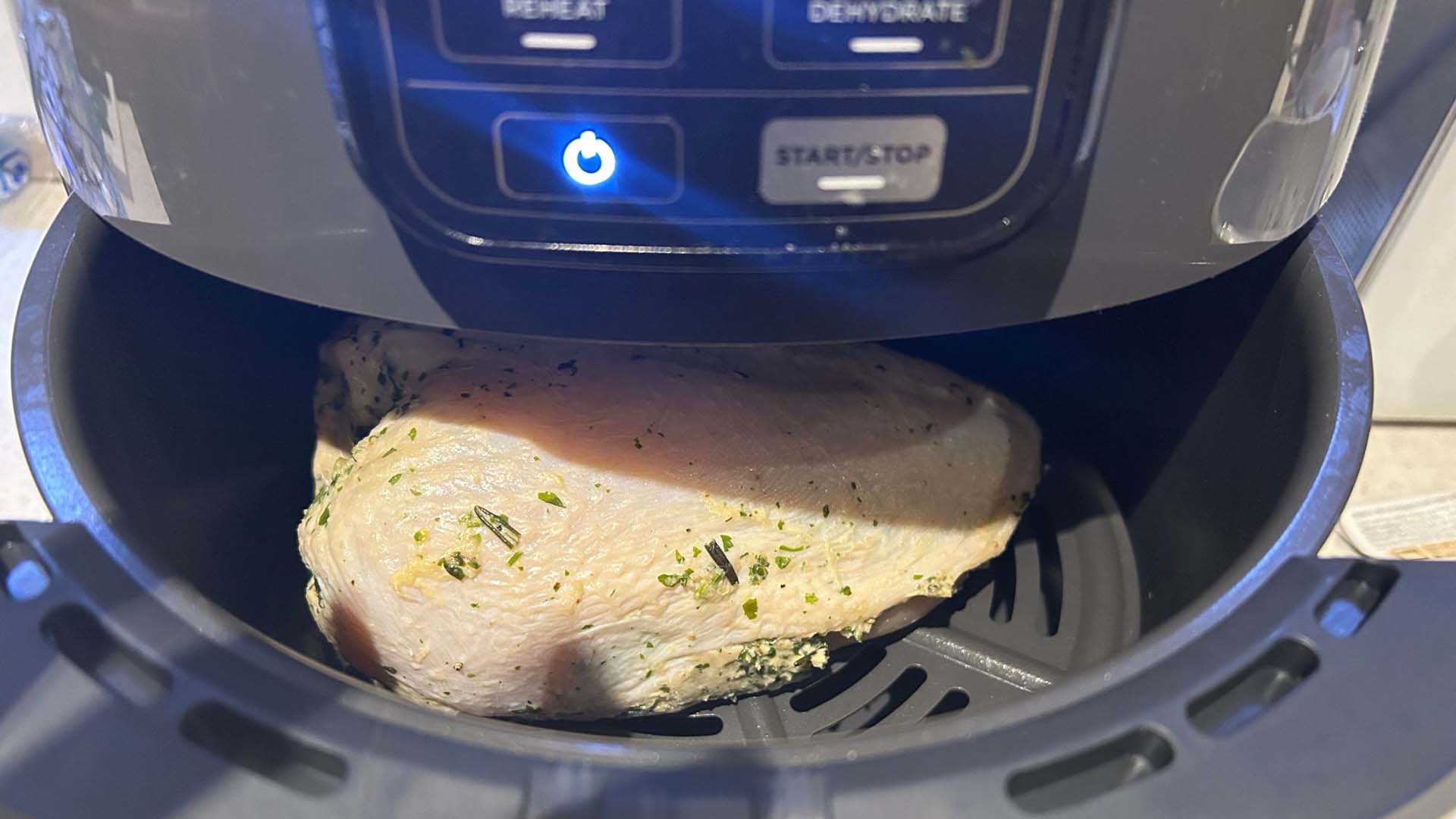 Turkey going in an air fryer