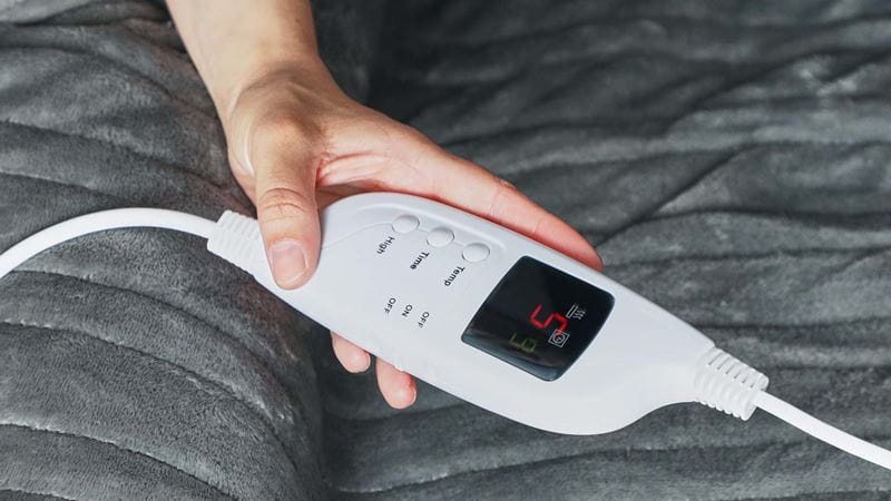 control box on a heated blanket
