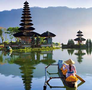 Ulun Danu Beratan temple in Bali, Indonesia