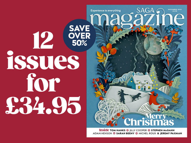 Magazine cover with subscription offer