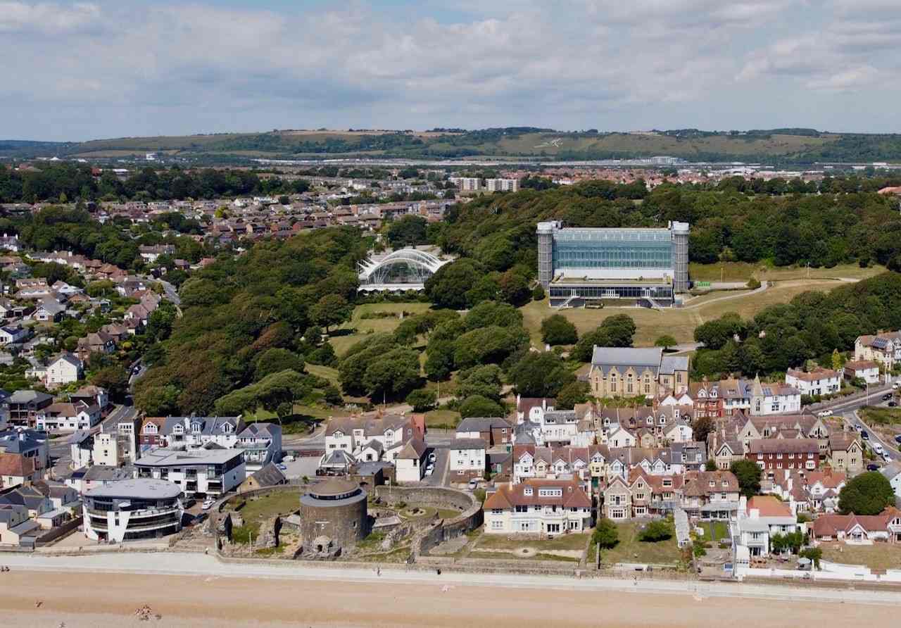 Drone looking north