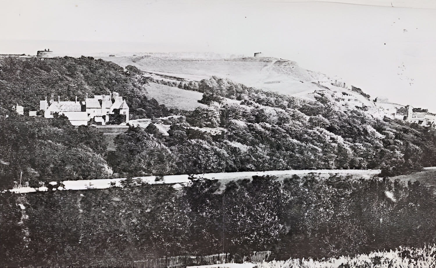Enbrook Park looking towards Folketone from Shorncliffe Camp 1878