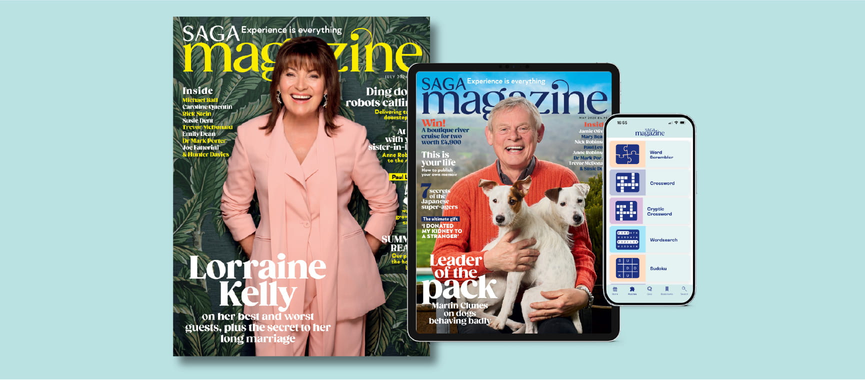 Saga Magazine in Print Tablet and Mobile Format