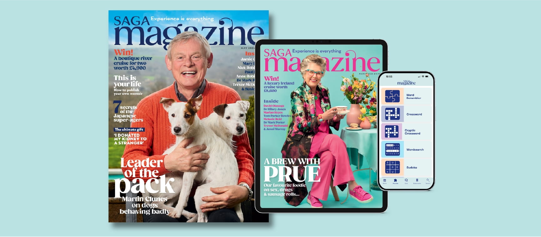 Saga Magazine in Print Tablet and Mobile Format