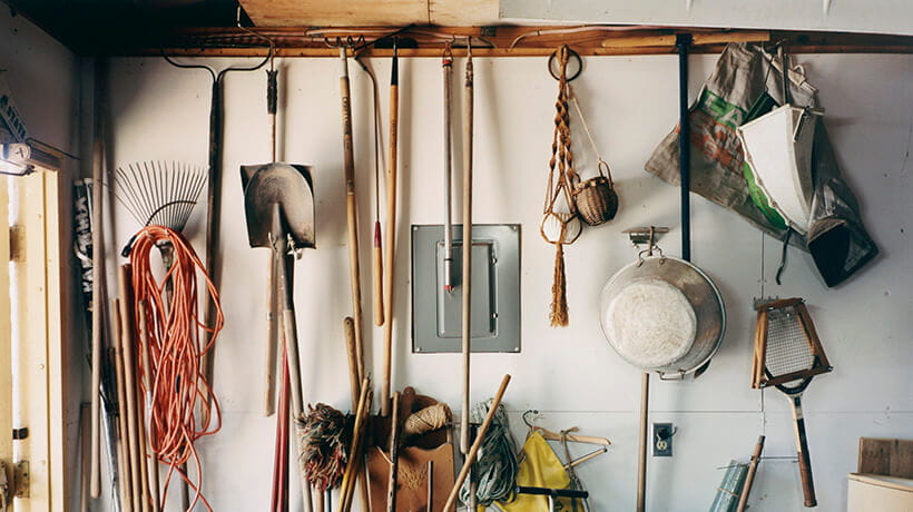 Garden Tools in Garage