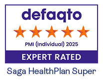 Defaqto 5 star rated health insurance 2025 with Saga HealthPlan Super.