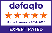 Defaqto 5 star rated home insurance 2014 to 2025.