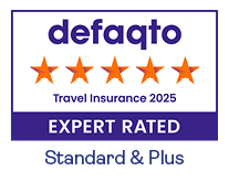 Saga Standard and Saga Plus Travel Insurance is Defaqto 5 star rated for 2025.