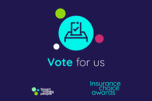 Graphic showing the message - Vote in the Insurance Choice Awards and you could win £1,000