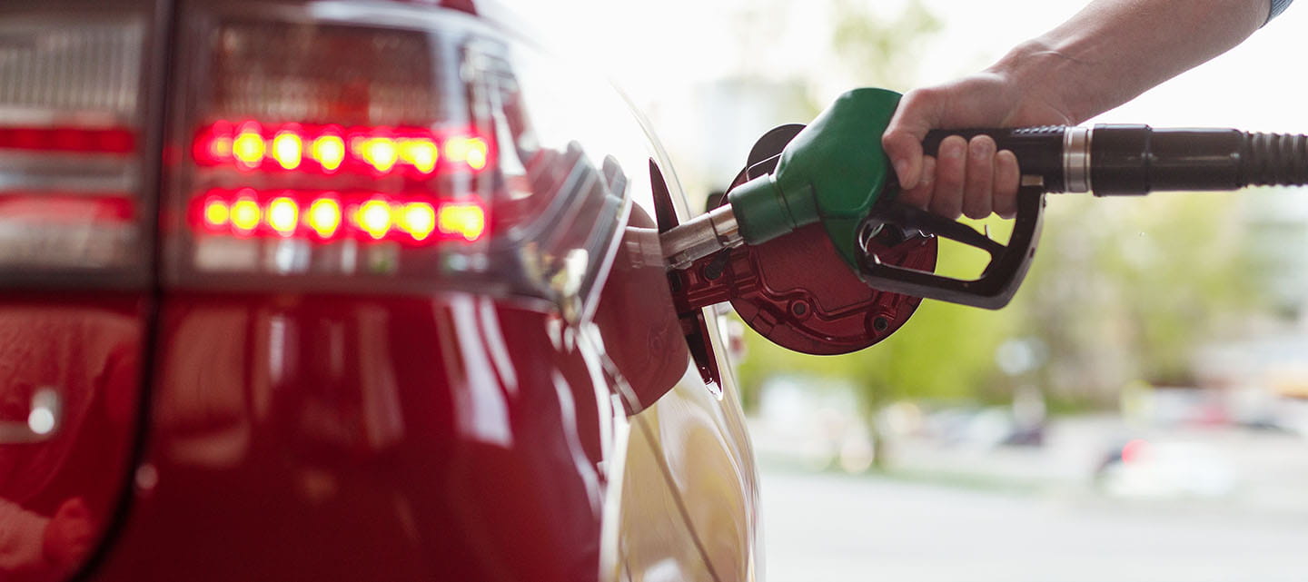 A car being filled up with petrol