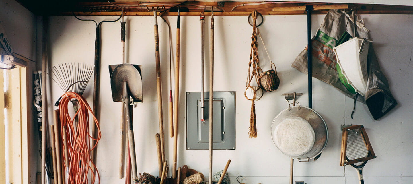 Garden Tools in Garage