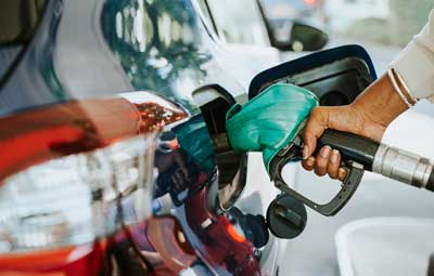 Close up of a car being refuelled