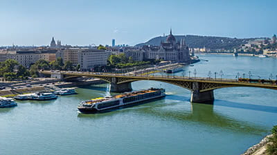 Saga's Spirit of the Danube sailing on a beautiful day