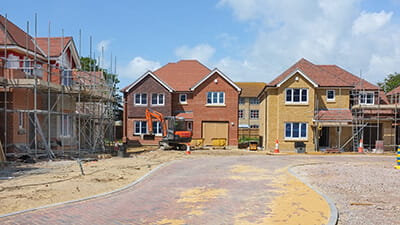 New detached houses under construction